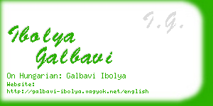 ibolya galbavi business card